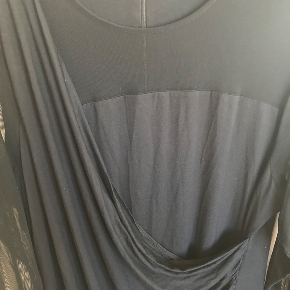 REBEL WILSON X ANGELS Surplice Wrap Mesh Sleeve Midi Dress Women’s Plus Size 3X - Picture 5 of 16